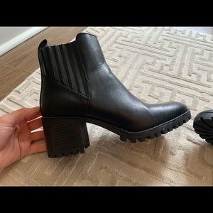 Zara lug sole heeled booties